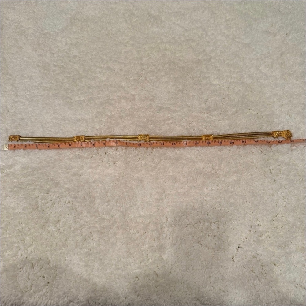 Vintage Judith Leiber Gold Stretch Metal Lion Belt - Picture 12 of 12